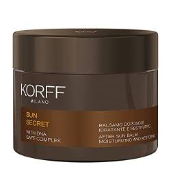 Korff Sun Secret After Sun Balsam für Gesicht und Körper, feuchtigkeitsspendend und beruhigend, frische Textur, alle Hauttypen, 220 g von Korff