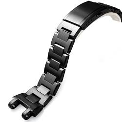 Ersatzarmband aus Metall Kompatibel Mit Casio Für G-shock MTG-B1000 MTGB1000 316 Edelstahl-Uhrenarmband (schwarz) von Korlexchi