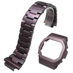 Metall-Uhrenarmband mit Uhrengehäuse für Casio für G-shock Herren DW-5600 GW-B5600 GB-5600 GWX-5600 GW/DW-5000 DW-5025 5030 5035 Leichtes Aluminium Legierung von Korlexchi