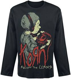 Korn Walkman Männer Langarmshirt schwarz L 100% Baumwolle Band-Merch, Bands von Korn