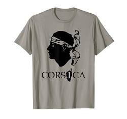 Corsica Insel Frankreich mit Piratenkopf Korsika T-Shirt von Korsika Insel Designs24