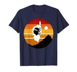 Korsika Insel mit Sonnenuntergang und Bergen Korsika T-Shirt von Korsika Insel Designs24