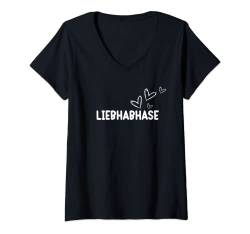 Damen Liebhabhase Spitzname Kosenamen Sprüche Für Verliebte T-Shirt mit V-Ausschnitt von Kosename Kosewörter Für Paare