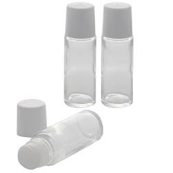 Klare Deostick Flaschen 75ml, Kosmetex Deo-Roller zum selbst Befüllen, 3 Stück von Kosmetex