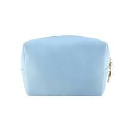 Kososuru Kleine Make-up-Tasche, tragbare Kosmetiktasche für Frauen, Make-up-Tasche, wasserdichte Kulturtasche für Reisen, Helles Blau, Normal, Tragbar von Kososuru