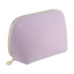 Kososuru Kleine Make-up-Tasche für Geldbörse, tragbar, wasserdicht, Kosmetiktasche, Reise-Make-up-Tasche für Damen, Violett, PU-Leder von Kososuru