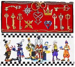 Kingdom Hearts 2 Schlüsselanhänger Halskette Set 13pcs Cosplay Zubehör Silber von Kostor