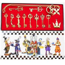 Kingdom Hearts II 12 Stk. Kostüm Requisit Schlüsselschwert Anhänger Schlüsselanhänger Halskette Kette Golden von Kostor