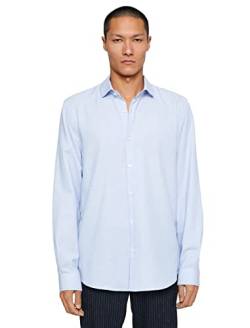 Cotton Long Sleeve Basic Shirt Shirt Herren, Light Indigo (600), XL von Koton