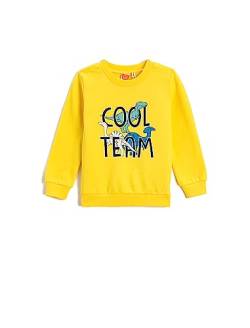 Koton Baby - Jungen Dinosaur Printed Long Sleeve Crew Neck Sweatshirt, Yellow (151), 18-24 Monate EU von Koton