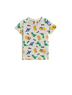 Koton Baby - Jungen Dinosaur Printed T-Shirt Short Sleeve T Shirt, Grey Design (0d2), 9-12 Monate EU von Koton