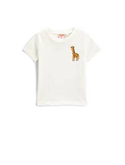 Koton Baby - Jungen Giraffe Printed Short Sleeve T-Shirt Cotton T Shirt, Ecru (021), 24-3 Jahre EU von Koton