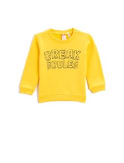 Koton Baby - Jungen Letter Printed Crew Neck Cotton Sweatshirt, Yellow (171), 18-24 Monate EU von Koton