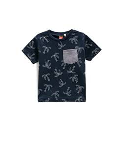 Koton Baby - Jungen Palm Printed Short Sleeve Crew Neck One Pocket Detail T-Shirt, Marine Design (02c), 12-18 Monate EU von Koton