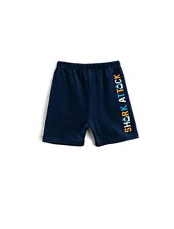 Koton Baby - Jungen Printed Elastic Waistband Shorts, Marine (720), 3-4 Jahre EU von Koton