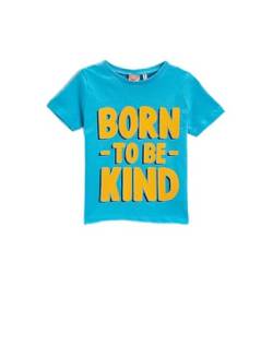 Koton Baby - Jungen Printed Short Sleeve T-Shirt Cotton T Shirt, Light Indigo (600), 9-12 Monate EU von Koton