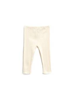 Koton Baby - Mädchen Basic Ribbed Elastic Waistband Leggings, White (000), 3-4 Jahre EU von Koton