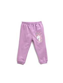 Koton Baby - Mädchen Unicorn Print Jogger Sweatpants Trainingshose, Lila (370), 3-4 Jahre EU von Koton