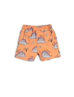 Koton Babyboys Dinosaur Printed Elastic Waistband Cotton Shorts, Orange (210), 3-4 Jahre EU von Koton