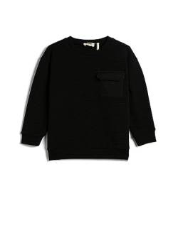 Koton Boys Basic Sweatshirt Pocket Detail Textured Crew Neck Long Sleeve Cotton von Koton