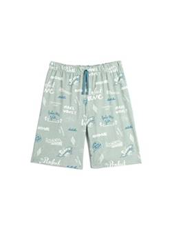 Koton Boyss Drawstring Printed Cotton Shorts, Green Design (7d5), 4-5 Jahre EU von Koton