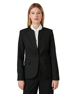 Koton Damen Blazer Round Neck One Button Jacket, Black (999), 36 EU von Koton