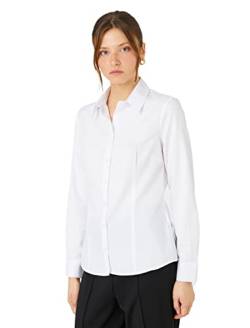 Koton Damen Button Long Sleeve Basic Shirt, White (000), 36 EU von Koton