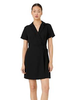 Koton Damen Jacket Short Sleeve Wrapped Belt Detail Dress, Black (999), 40 EU von Koton