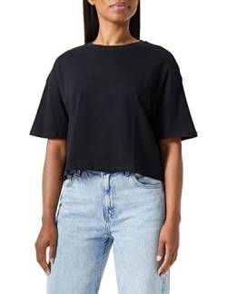 Koton Damen Relax Fit Short Sleeve Crop T-Shirt, Black (999), M EU von Koton