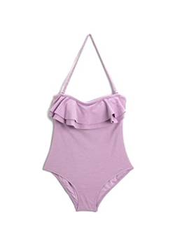 Koton Damen Ruffle Detailed Strapless Swimsuit Swim Trunks, Lilac (385), 36 EU von Koton