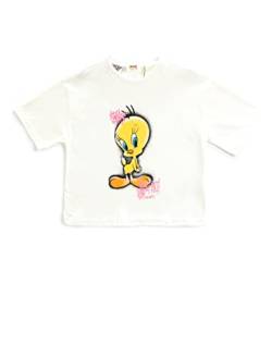 Koton Girls Crop Tweety T-Shirt Licenced Printed Short Sleeve Crew Neck von Koton