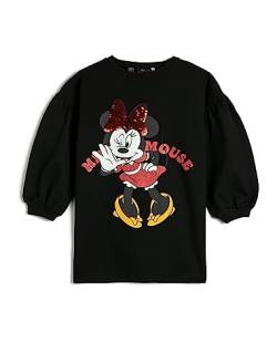 Koton Girls Minnie Mouse Sweat Dress Licenced Long Puff Sleeve Crew Neck von Koton