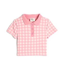 Koton Girls Polo T-Shirt Crop Short Sleeve Button Detail Slim Fit Cut von Koton