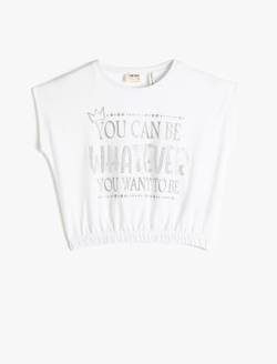 Koton Girls T-Shirt Elastic Waistband Relax Fit Short Sleeve Cotton von Koton