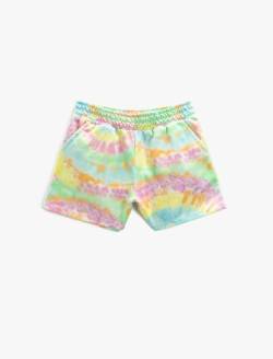 Koton Girls Tie-Dye Shorts Pockets Elastic Waistband Relax Cut von Koton