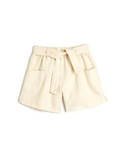 Koton Girlss Linen Belt Detail Pockets Elastic Waistband Shorts, Beige (052), 5-6 Jahre EU von Koton
