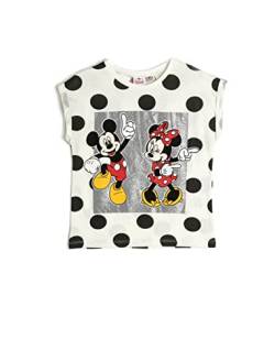Koton Girlss Minnie Mouse Oversized Licenced Gleamy Cotton T-Shirt, Ecru Design (0d1), 11-12 Jahre EU von Koton
