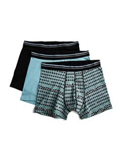 Koton Herren 3-Pack Set Geometric Patterned Elastic Waist Boxer Shorts, Black Design (9d9), XXL EU von Koton