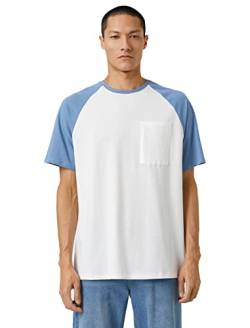 Koton Herren Basic Crew Neck Raglan Sleeve T-Shirt, Mid Indigo (740), L EU von Koton