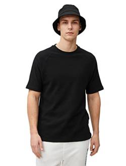 Koton Herren Basic Crew Neck Tissued Raglan Sleeve Detail T-Shirt, Black (999), L EU von Koton
