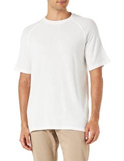 Koton Herren Basic Crew Neck Tissued Raglan Sleeve Detail T-Shirt, Ecru (010), XL EU von Koton