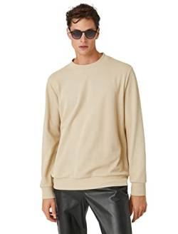 Koton Herren Basic Melange Crew Neck Pullover Sweater, Beige (050), XL EU von Koton