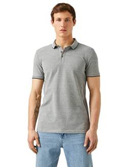 Koton Herren Basic Polo Neck T-Shirt T Shirt, Grey (027), S EU von Koton