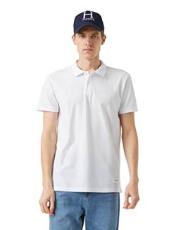 Koton Herren Basic Polo Neck T-Shirt T Shirt, White (000), XL EU von Koton