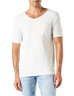 Koton Herren Basic V Neck Pocket Detailed Short Sleeve T-Shirt, Ecru (010), S EU von Koton