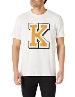 Koton Herren Buchstaben Print Oversize T-Shirt, gebrochenes Weiß (001), XXL von Koton