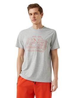 Koton Herren College Printed T-Shirt T Shirt, Grey Melange (Grm), M EU von Koton