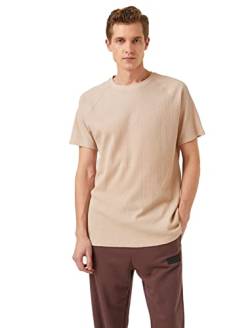 Koton Herren Raglan Sleeve Basic T-Shirt T Shirt, Stone (080), S EU von Koton
