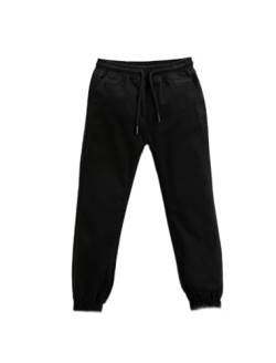 Koton Jungen Basic Chino Jogger Trousers Drawstring Cotton Pockets Casual Pants, Black (999), 6-7 Jahre EU von Koton