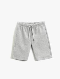 Koton Jungen Drawstring Basic Waffle Textured Shorts, Grey (031), 6-7 Jahre EU von Koton